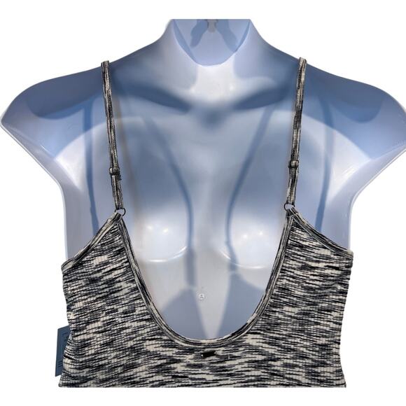 O'NEILL WOMENS SIZE LARGE MORETTE SPACEDYE KNIT TANK DRESS WHITE BLACK NEW! - Picture 7 of 11